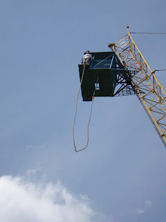 Standing at the edge and getting ready for the jump