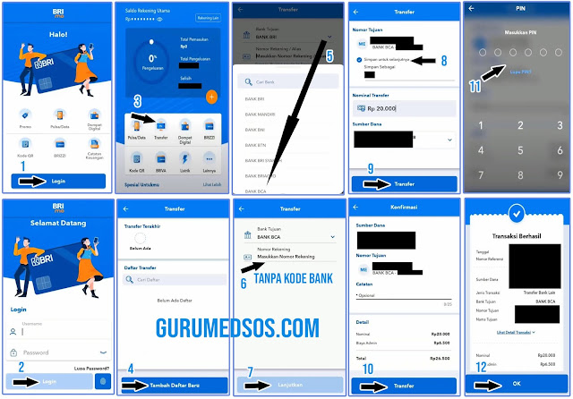 Cara Transfer BRI ke BCA Lewat BRIMO