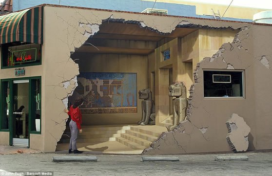 Amazing 3D graffiti murals by John Pugh.