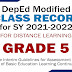 GRADE 5 MODIFIED E-CLASS RECORDS (SY 2021-2022) Free Download