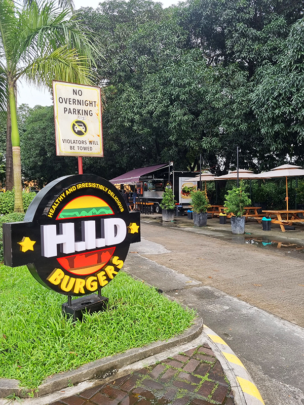 H.I.D. burgers signage