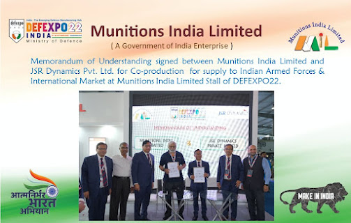 JSR Dynamics signs MoU with Munitions India Limited for co-production for supply to Indian Armed Forces & International Market