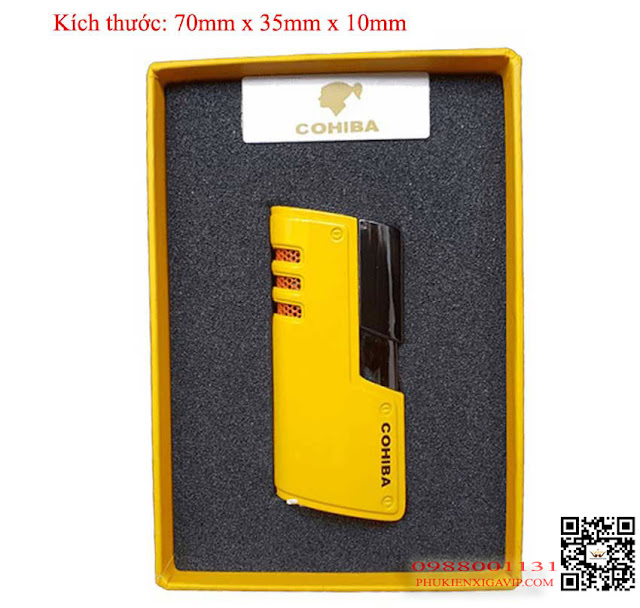 Kích thước bật lửa khò Cohiba COB561