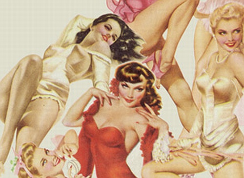 vintage pin up wallpaper