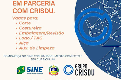 CRISDU seleciona Auxiliar de Limpeza, Costureira e outras em Igrejinha