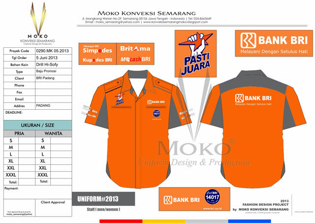 baju bengkel bri