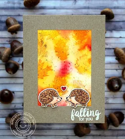 Sunny Studio Stamps: Autumn Splendor & Woodsy Creatures Hedgehog Fall Card by Vanessa Menhorn.