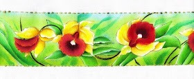 pintura em tecido flor orquidea