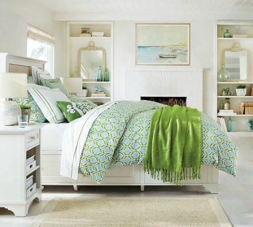 Green Coastal Bedroom