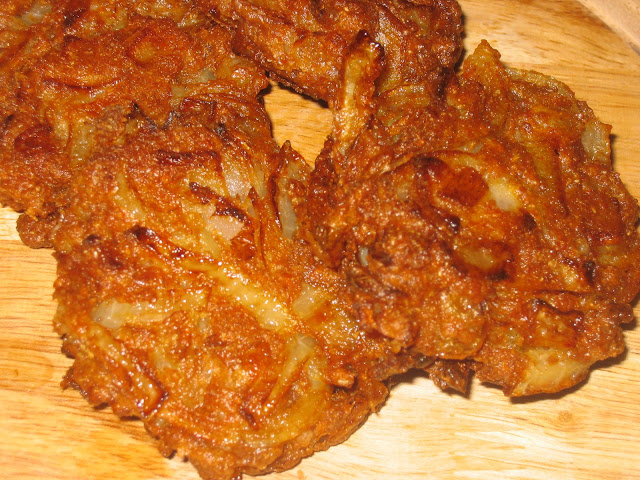 Indverskir laukklattar bhaji