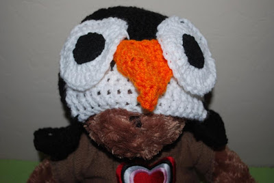 Crochet penguin hat