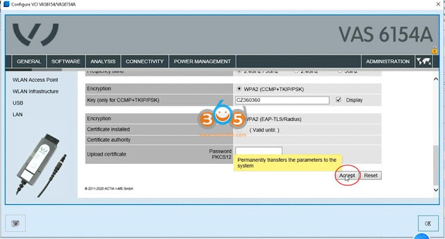 connect vnci 6154a via wlan 8