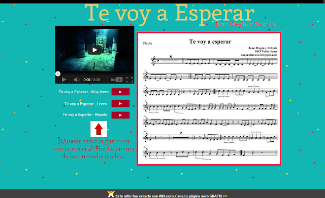 Wix Partitura te voy a esperar