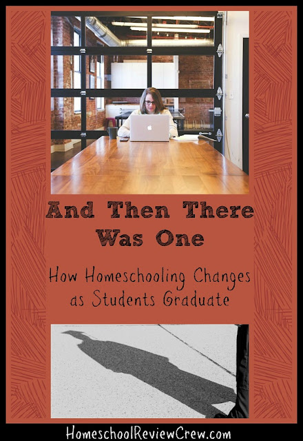 And Then There Was One (How Homeschooling Changes as Students Graduate) on Homeschool Coffee Break @ kympossibleblog.blogspot.com - A guest post for the Homeschool Review Crew blog @ HomeschoolReviewCrew.com