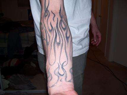 Fire and flames tattoos have also been said to symbolism strength, 