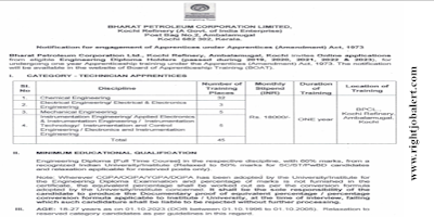 Technician Apprentice Diploma Engineering Job Opportunities in Bharat Petroleum Corporation Limited