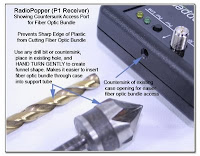 CP1035: RadioPopper P1 Receiver - Showing countersunk Access Port for Fiber Optic Bundle