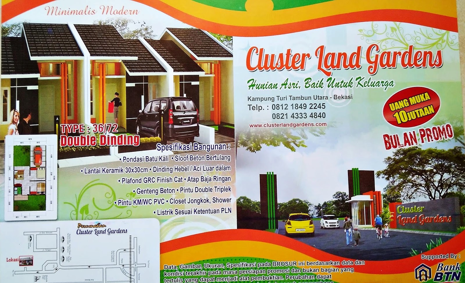 Rumah Cluster Murah Bekasi Land Gardens Lokasi Strategis 30 Menit