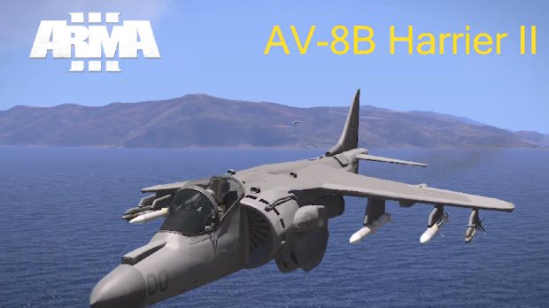 arma3へAV-8B Harrier II取り込みしたアドオン