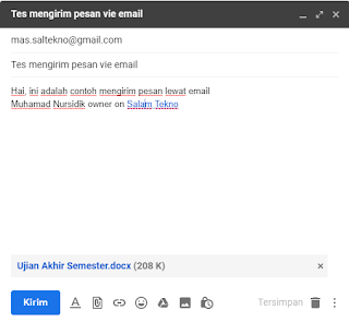 jendela pesan baru