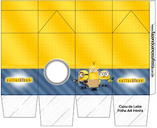 Minions Movie, Free Printable Milk Box