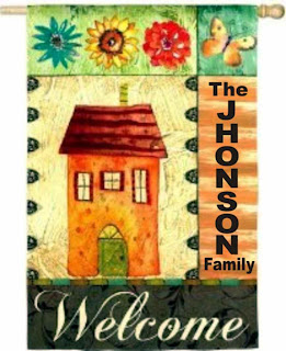 warmth of home personalized house flag