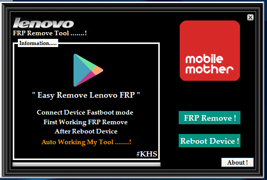 Lenovo Frp Remover Tool Latest 2019 Downlaod Free All User..