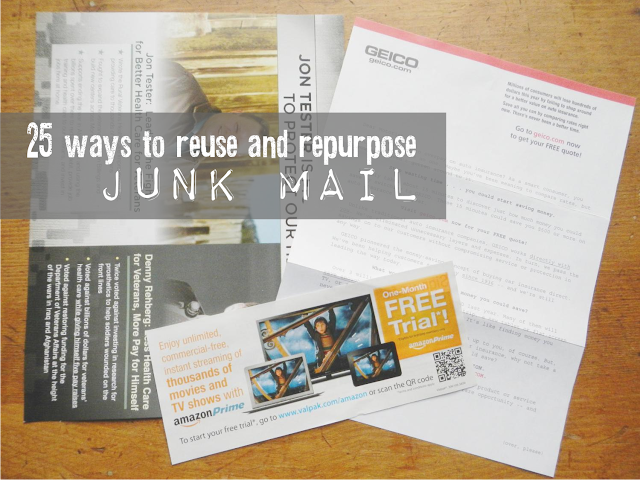 25 ways to reuse junk mail