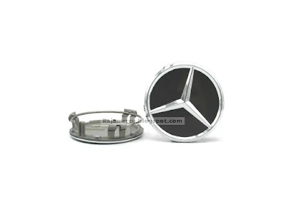 Dop Velg Mercedes Benz Dark Grey Chrome Ukuran 75mm