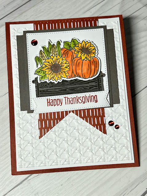 Thanksgiving Card using Stampin' Up! Rustic Crate Bundle