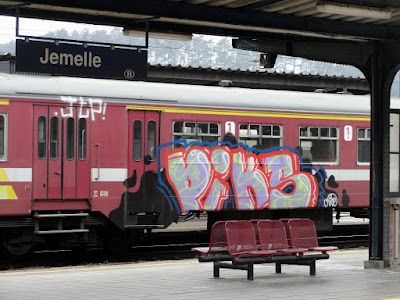 Action painting bringing art to the trains