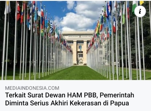 Terkait Surat Dewan HAM PBB, Pemerintah Diminta Serius Akhiri Kekerasan di Papua