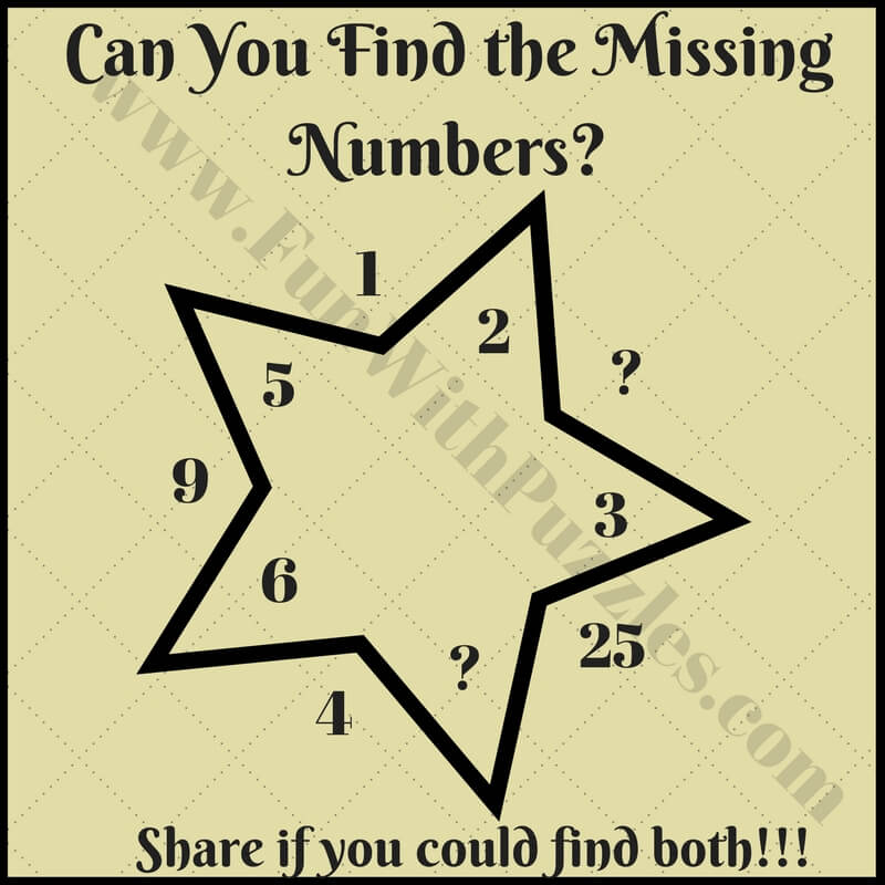 Interesting Fun Star Math Puzzle & Brain Teasers for Kids ...