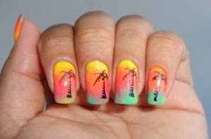 Modelos de unhas tropicais verão 2014