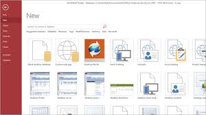 MS-Access 2016 Welcome window