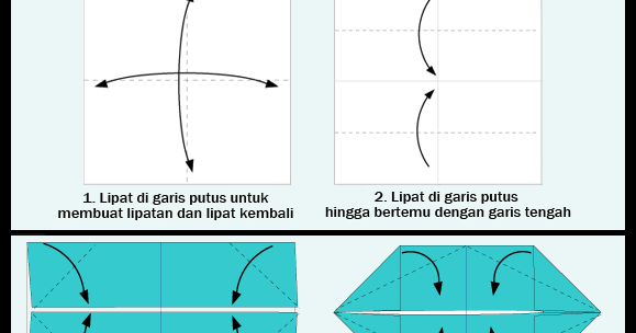 Cara Membuat Origami  PERAHU  Untuk Anak