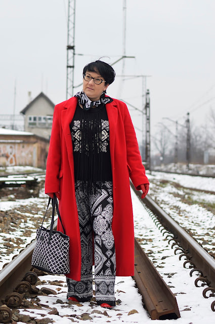 Red coat, Long red coat, Winter fashion  