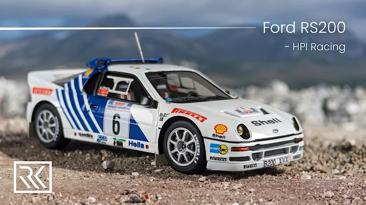 Zdjęcie modelu HPI Racing Ford RS200, Rally Acropolis 1986 Kalle Grundel