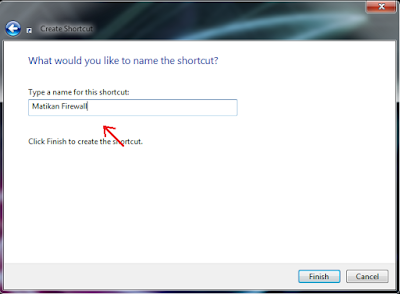 Cara Buat Pintasan Untuk Mengaktifkan dan Mematikan Firewall