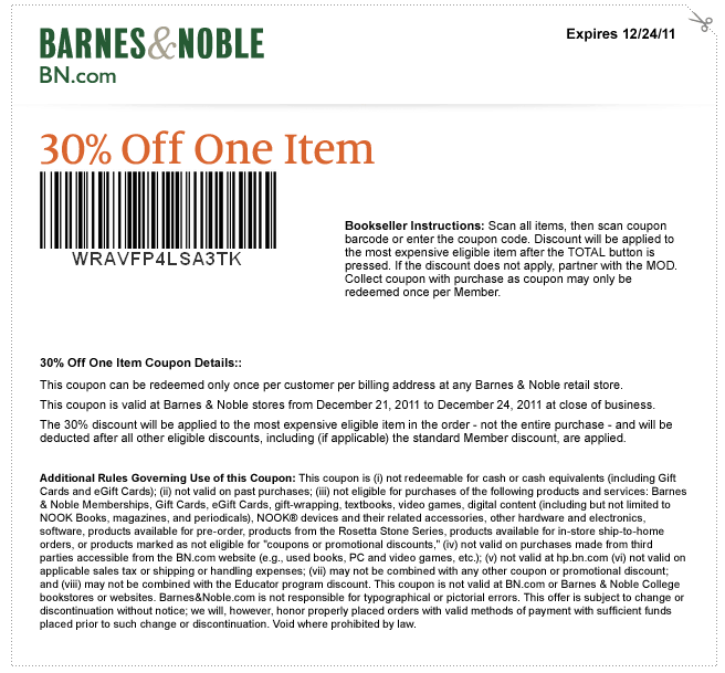 Barnes and noble email coupon
