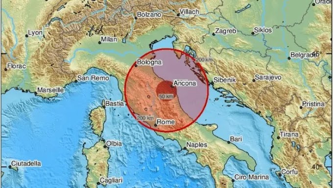 Paura nelle Marche: forti scosse di terremoto, la più forte di 5.7. Treni fermi ad Ancona