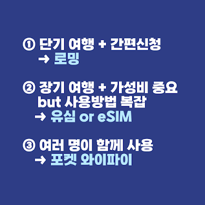 유심 이심 로밍 사용 가이드