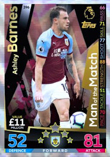 Match Attax 2018 2019 Burnley Premier League