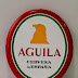 Antiguo letrero o cartel de chapa publicitaria de Cervezas el Aguila,
años 50/60