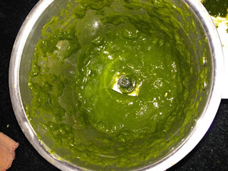 grind boiled palak