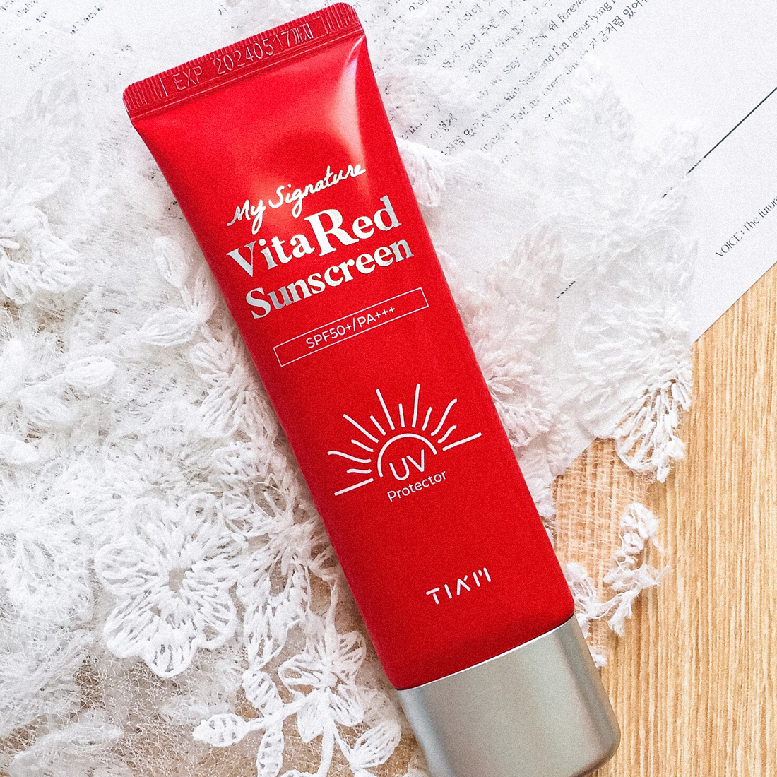 TIAM My Signature C Source + Vita Red Sunscreen | chainyan.co