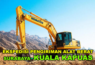 JASA EKSPEDISI PENGIRIMAN ALAT BERAT TOWER CRANE MOBIL CRAWLER  CRANE BULDOSER EXCAVATOR KOMATSU PC200 300 KOBELCO SK200 CATERPILLAR CAT320 HITACHI ZX200 SURABAYA MAKASSAR JAKARTA KE KUALA KAPUAS MURAH