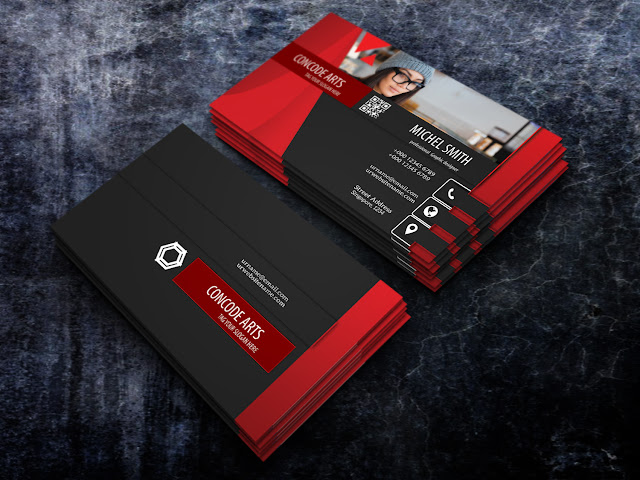 free download black and red colour professional business card vol 105 ...