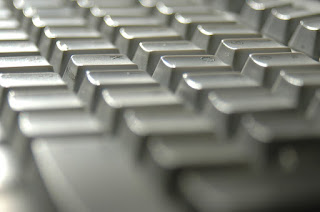 A picture of a computer keyboard.