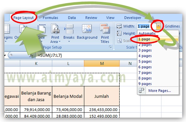 Setelah mengatur orientasi dan menentukan ukuran kertas sebelum mencetak dokumen excel hal ya Cara Mencetak Semua Kolom Excel dalam Satu Lembar Kertas